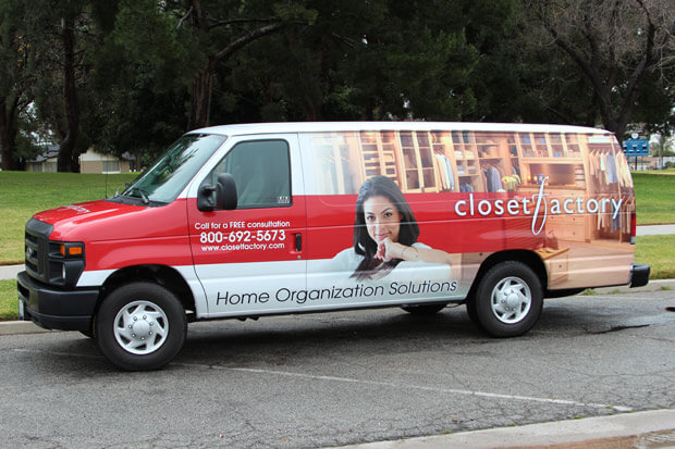 Closet Factory van - home design franchise